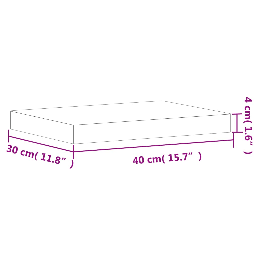 skærebræt 40x30x4 cm massivt bøgetræ
