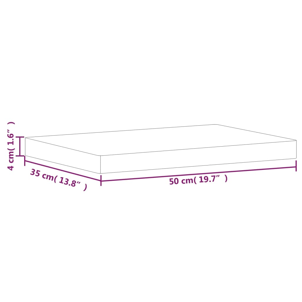 skærebræt 50x35x4 cm massivt bøgetræ