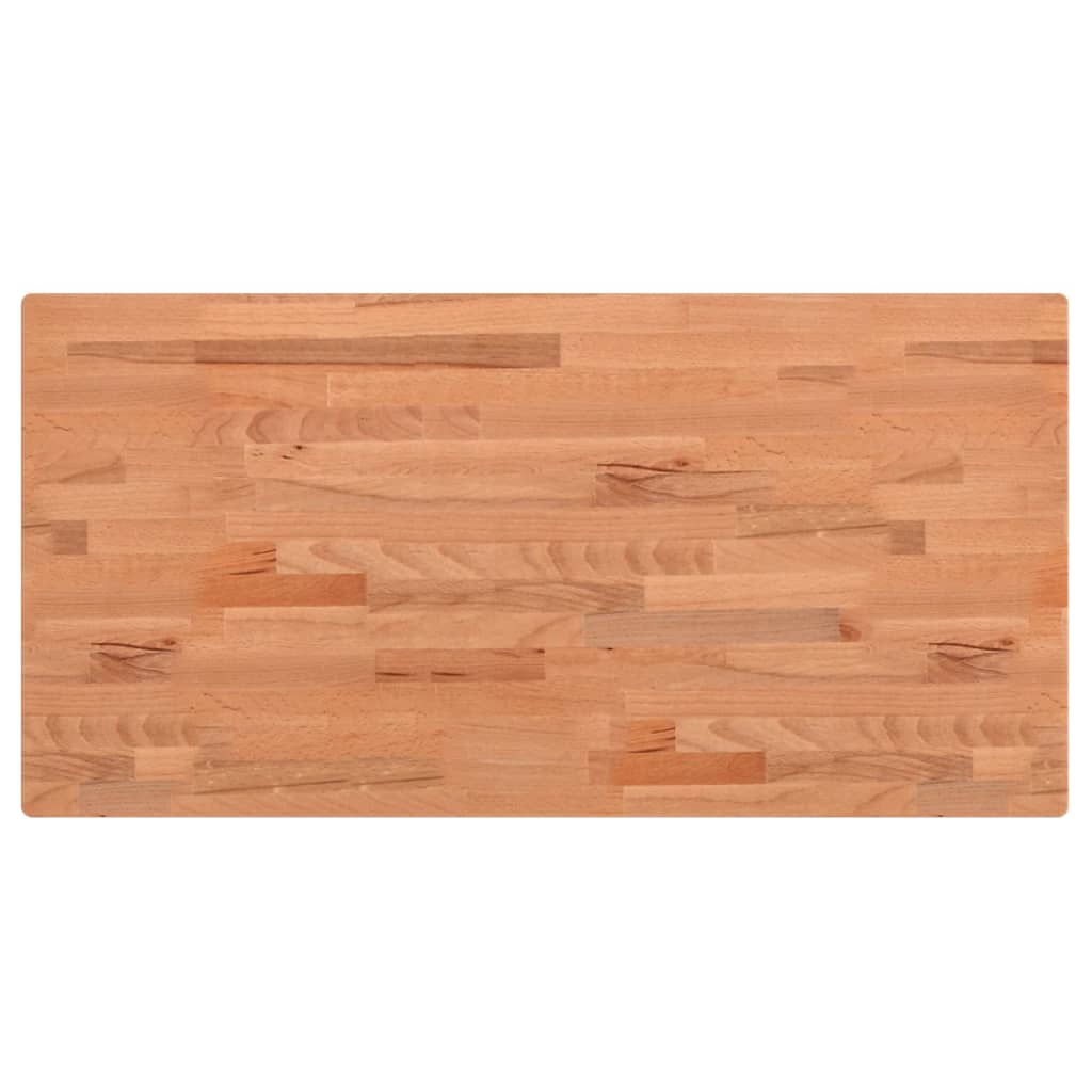 bordplade til badeværelse 80x40x1,5 cm ubehandlet massiv bøg