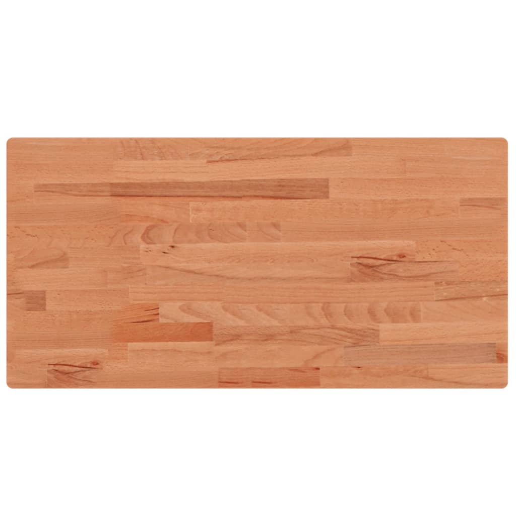 bordplade til badeværelse 100x50x1,5 cm ubehandlet massiv bøg