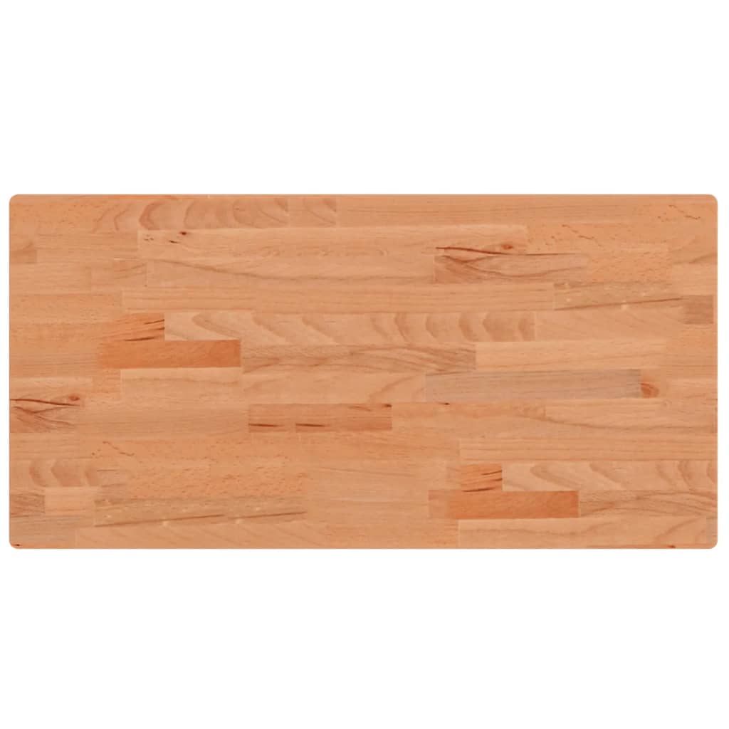 bordplade til badeværelse 80x40x2,5 cm massivt bøgetræ