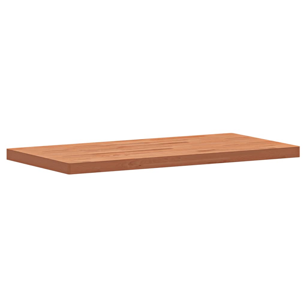 bordplade til badeværelse 100x50x4 cm massivt bøgetræ