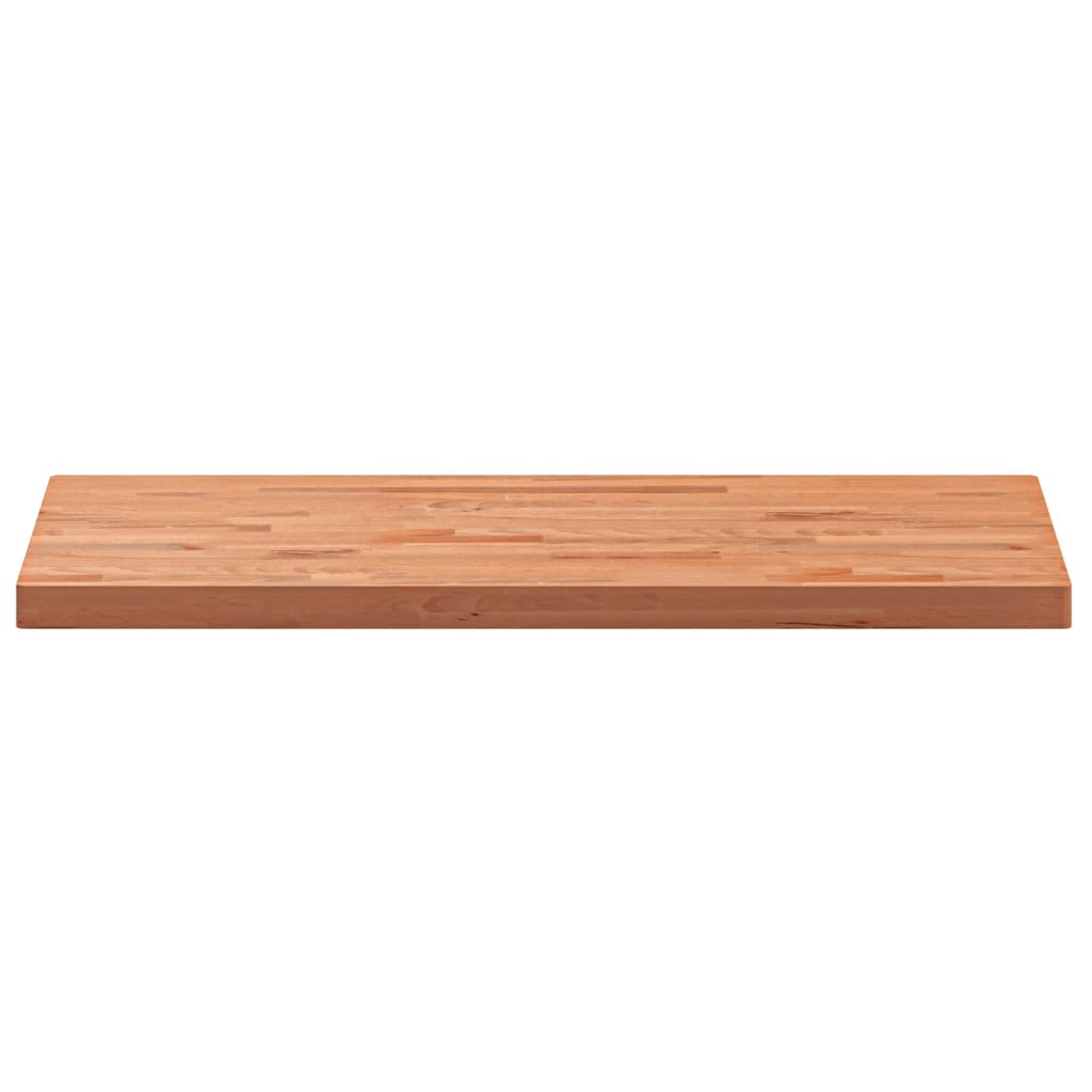 bordplade til badeværelse 100x50x4 cm massivt bøgetræ