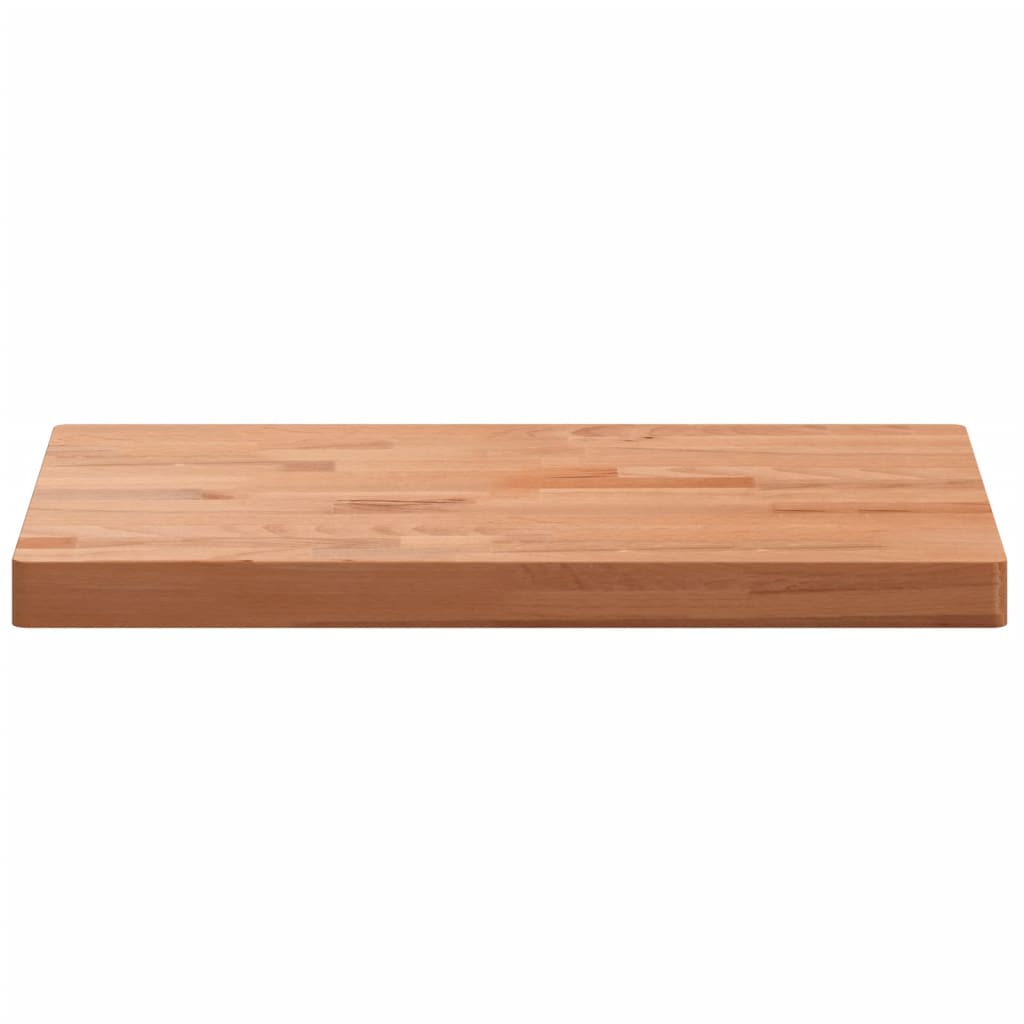 bordplade til badeværelse 60x40x4 cm massivt bøgetræ