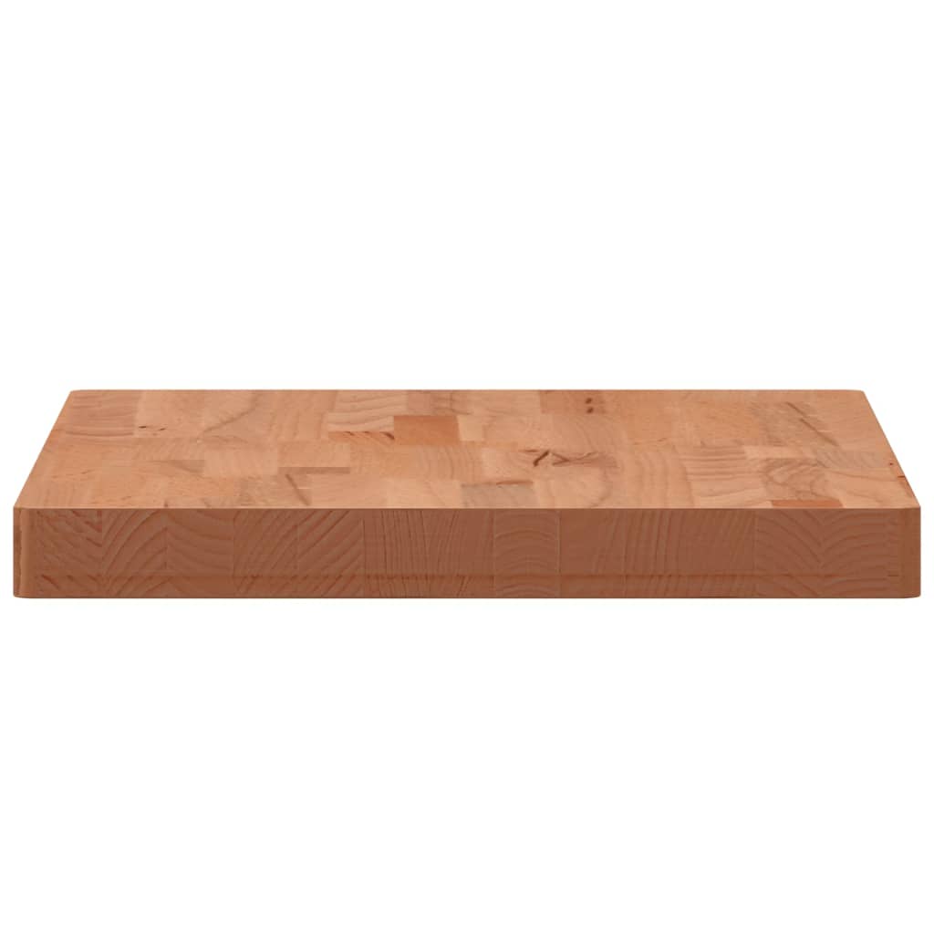 bordplade til badeværelse 60x40x4 cm massivt bøgetræ