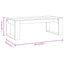 sofabord 102x50x35 cm konstrueret træ hvid