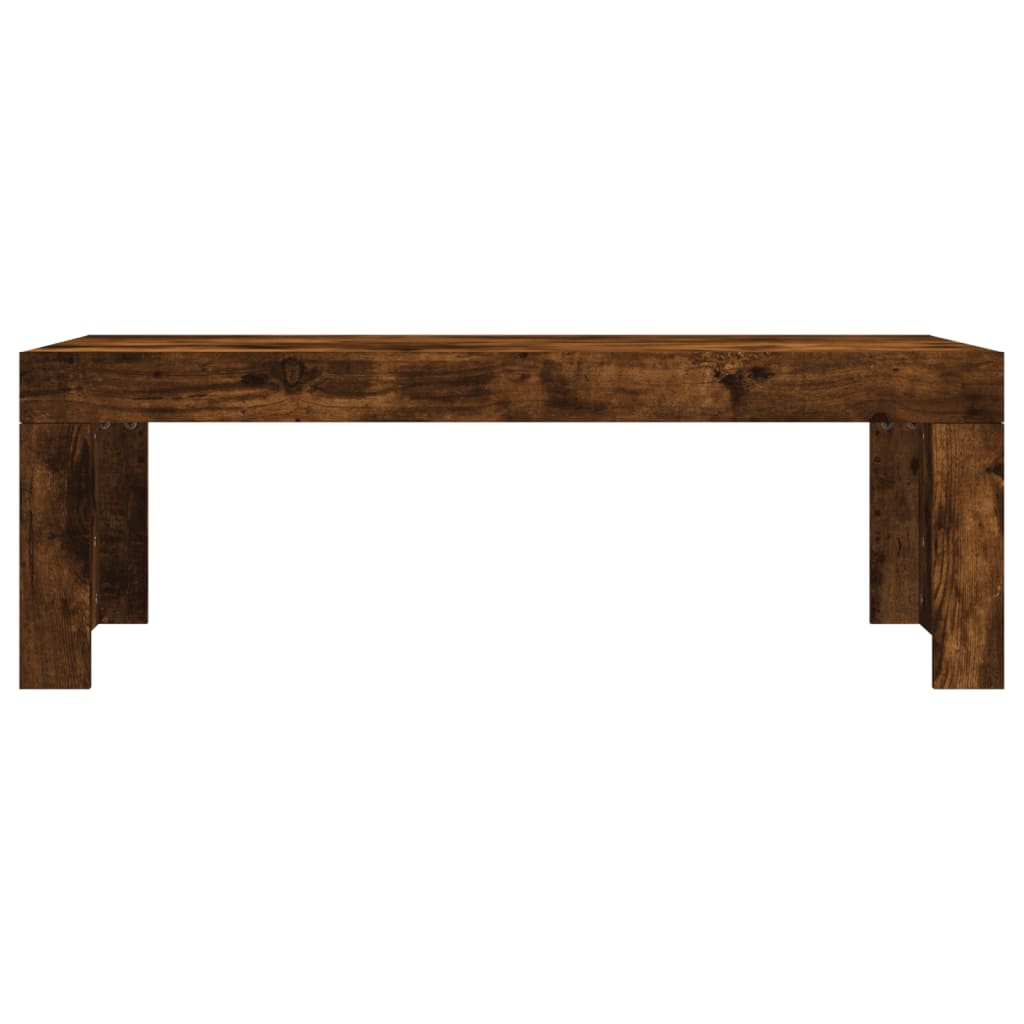 sofabord 102x50x36 cm konstrueret træ røget egetræsfarve