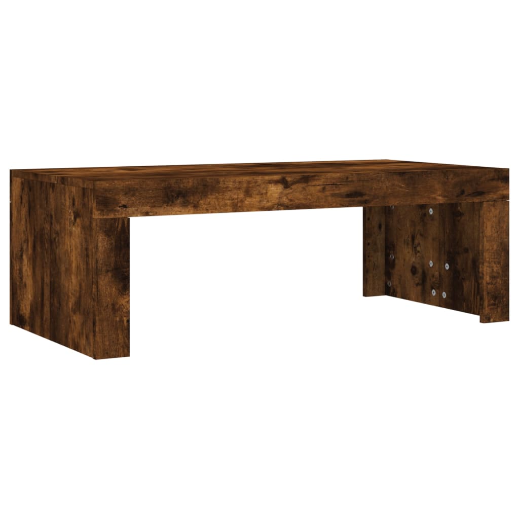 sofabord 102x50x36 cm konstrueret træ røget egetræsfarve