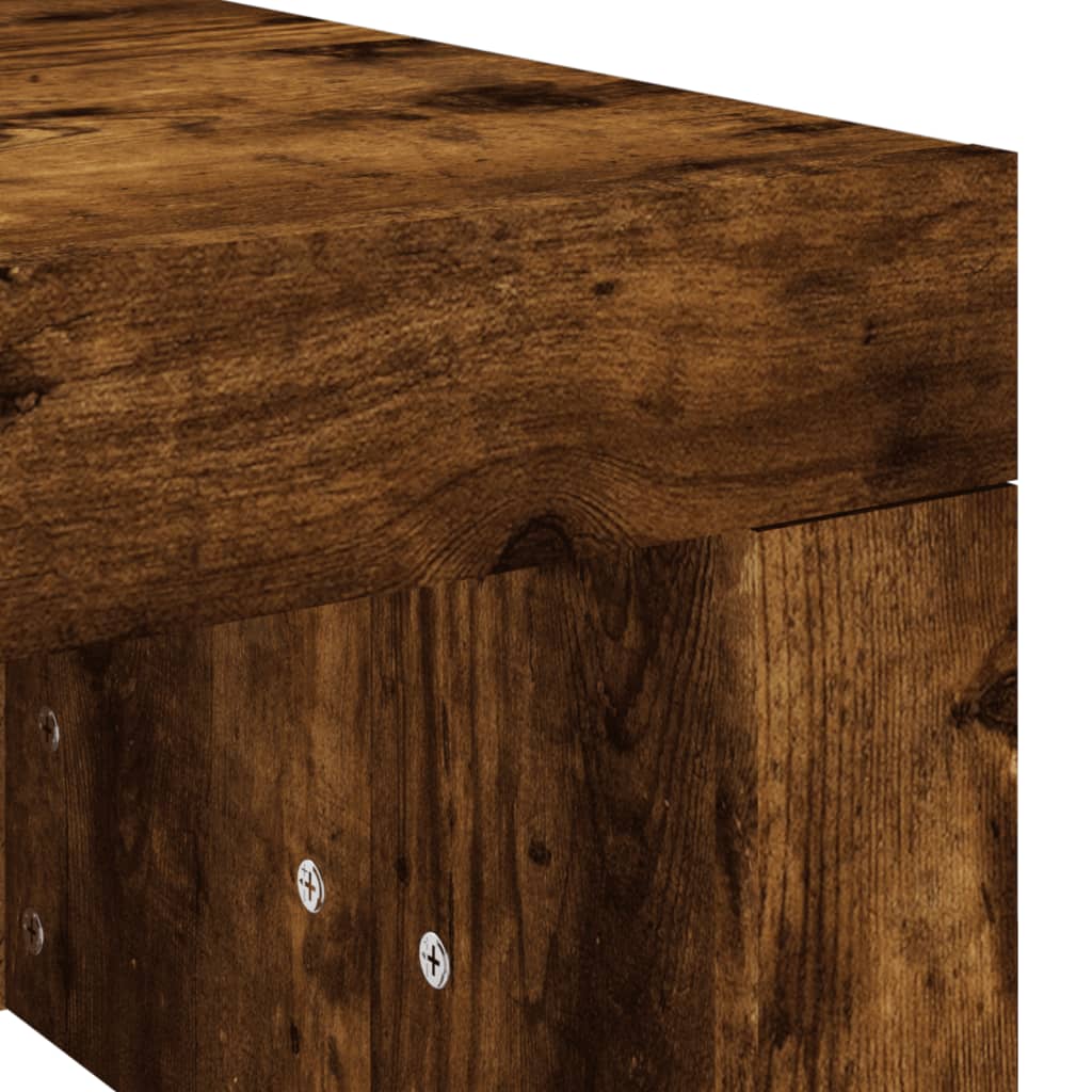sofabord 102x50x36 cm konstrueret træ røget egetræsfarve