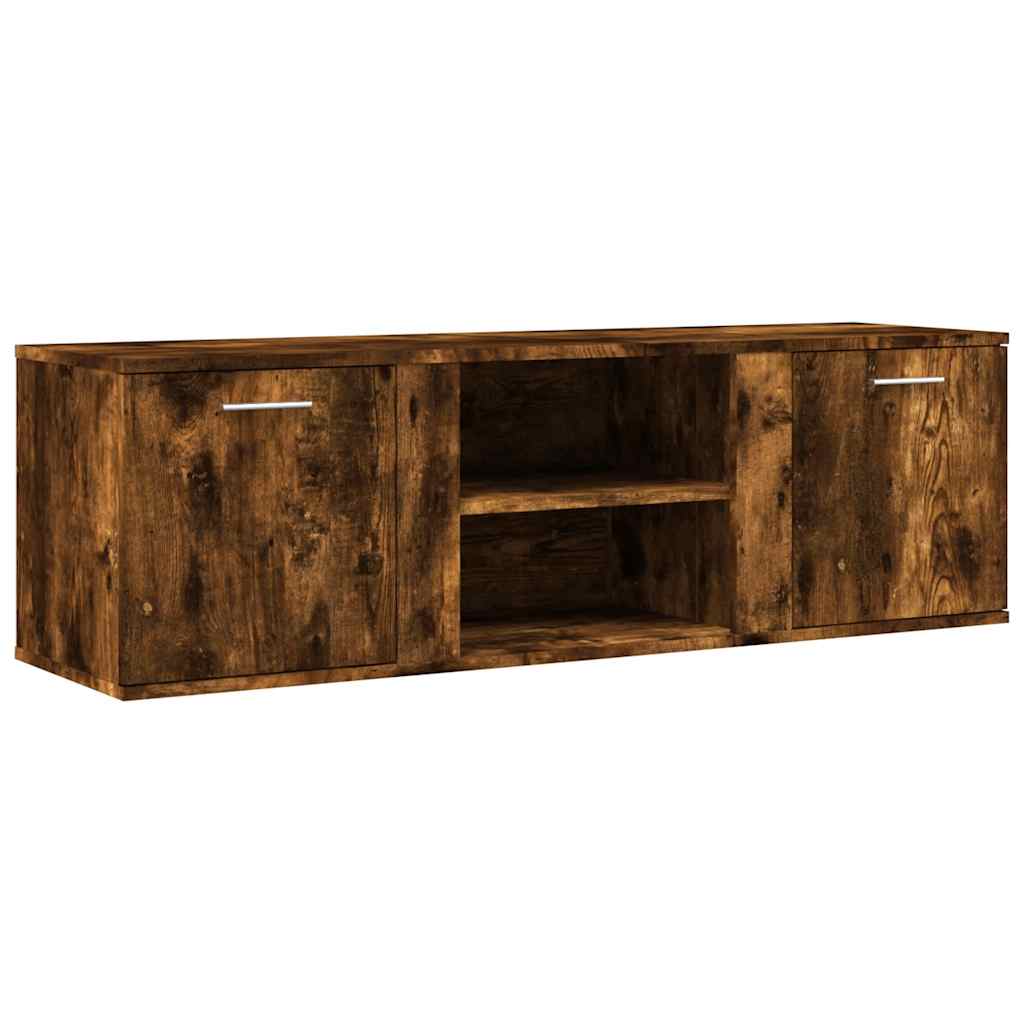 tv-bord 120x34x37 cm konstrueret træ røget egetræsfarve