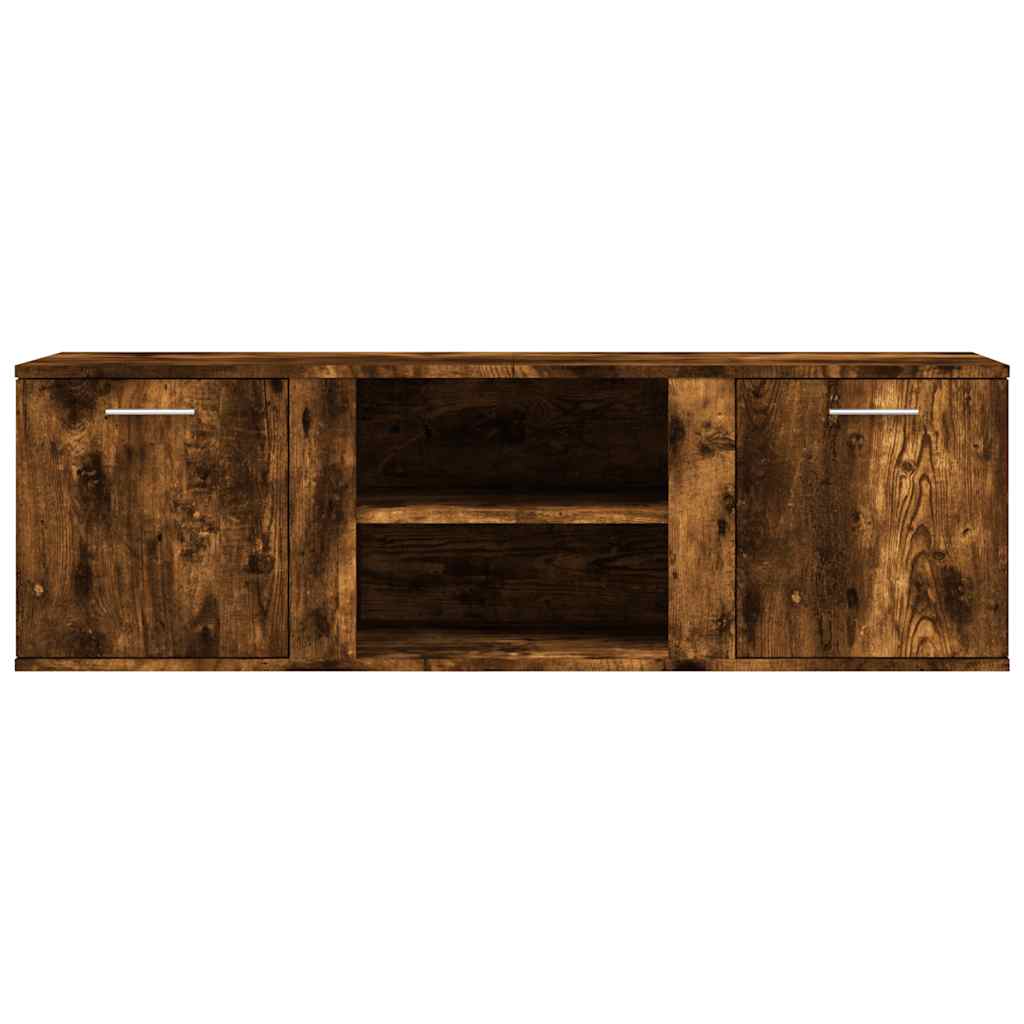 tv-bord 120x34x37 cm konstrueret træ røget egetræsfarve