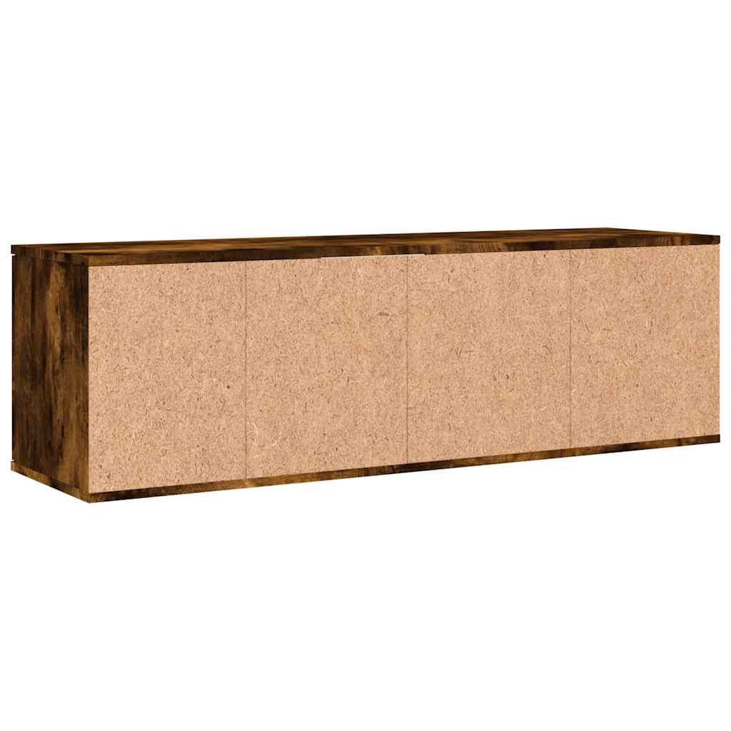 tv-bord 120x34x37 cm konstrueret træ røget egetræsfarve