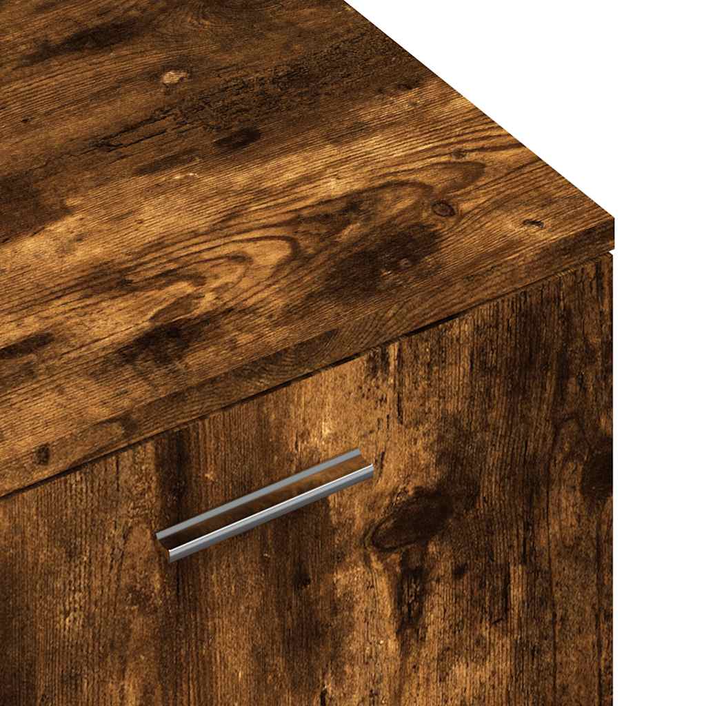 tv-bord 120x34x37 cm konstrueret træ røget egetræsfarve