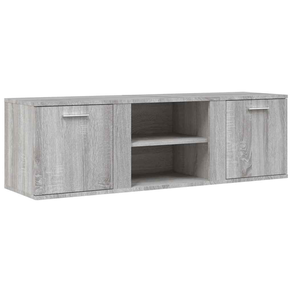 tv-bord 120x34x37 cm konstrueret træ grå sonoma-eg