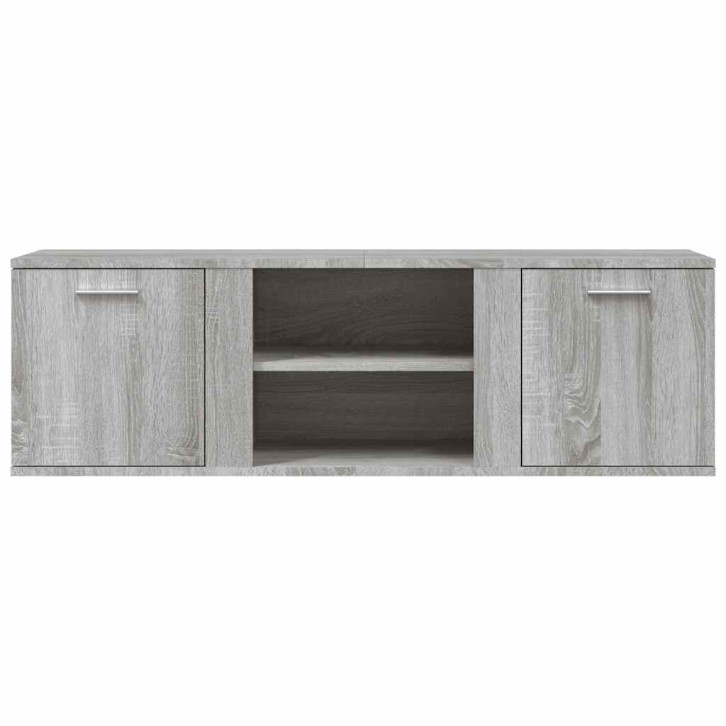 tv-bord 120x34x37 cm konstrueret træ grå sonoma-eg