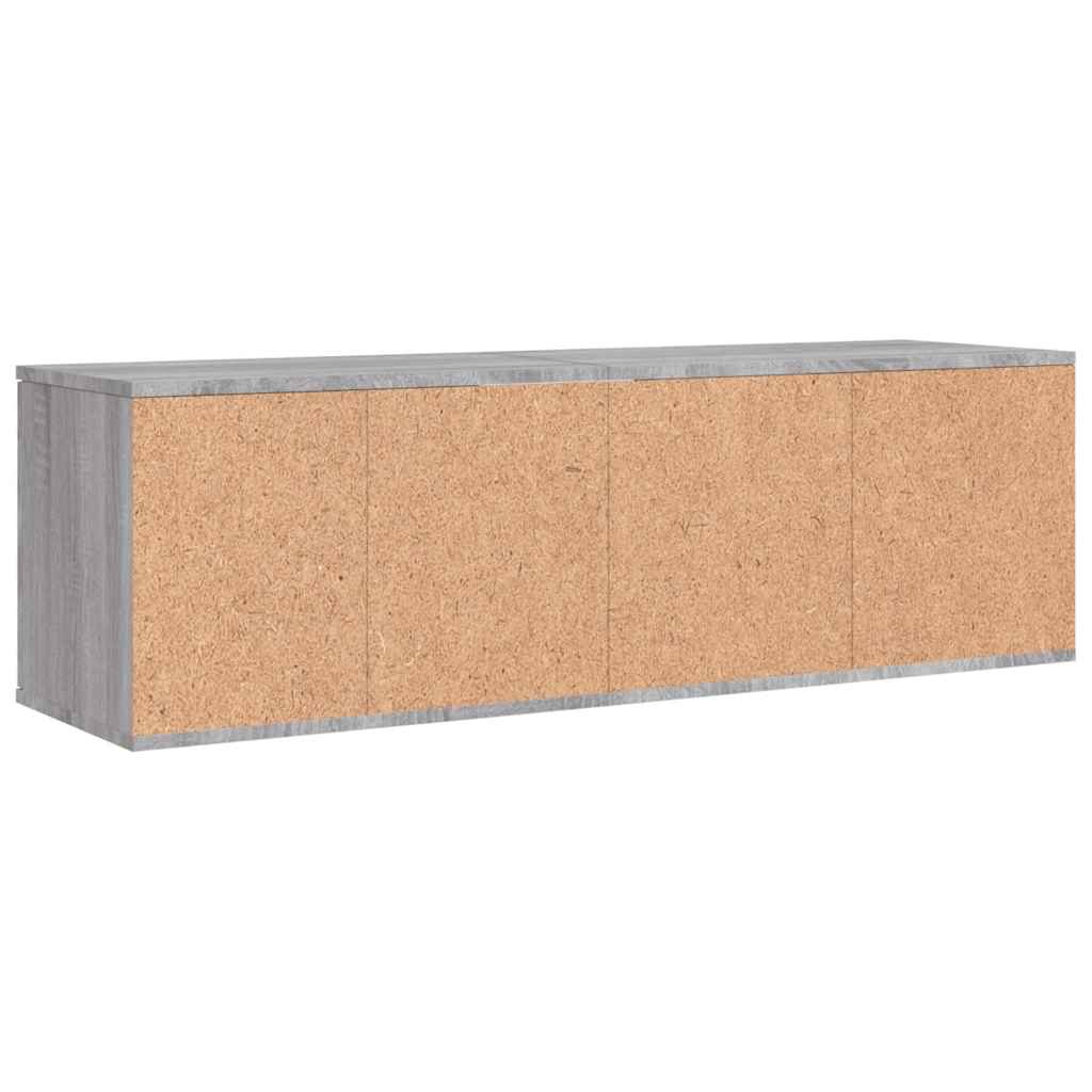 tv-bord 120x34x37 cm konstrueret træ grå sonoma-eg