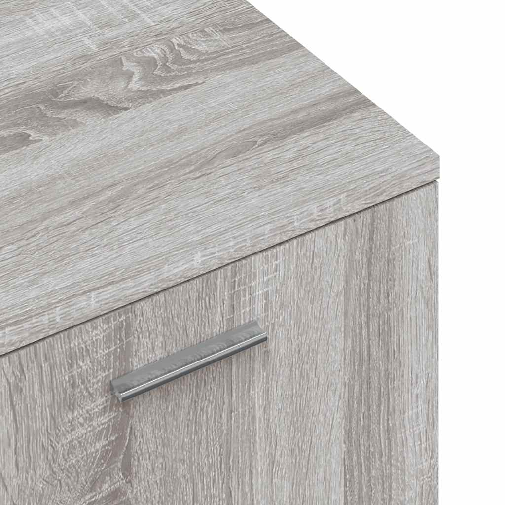 tv-bord 120x34x37 cm konstrueret træ grå sonoma-eg