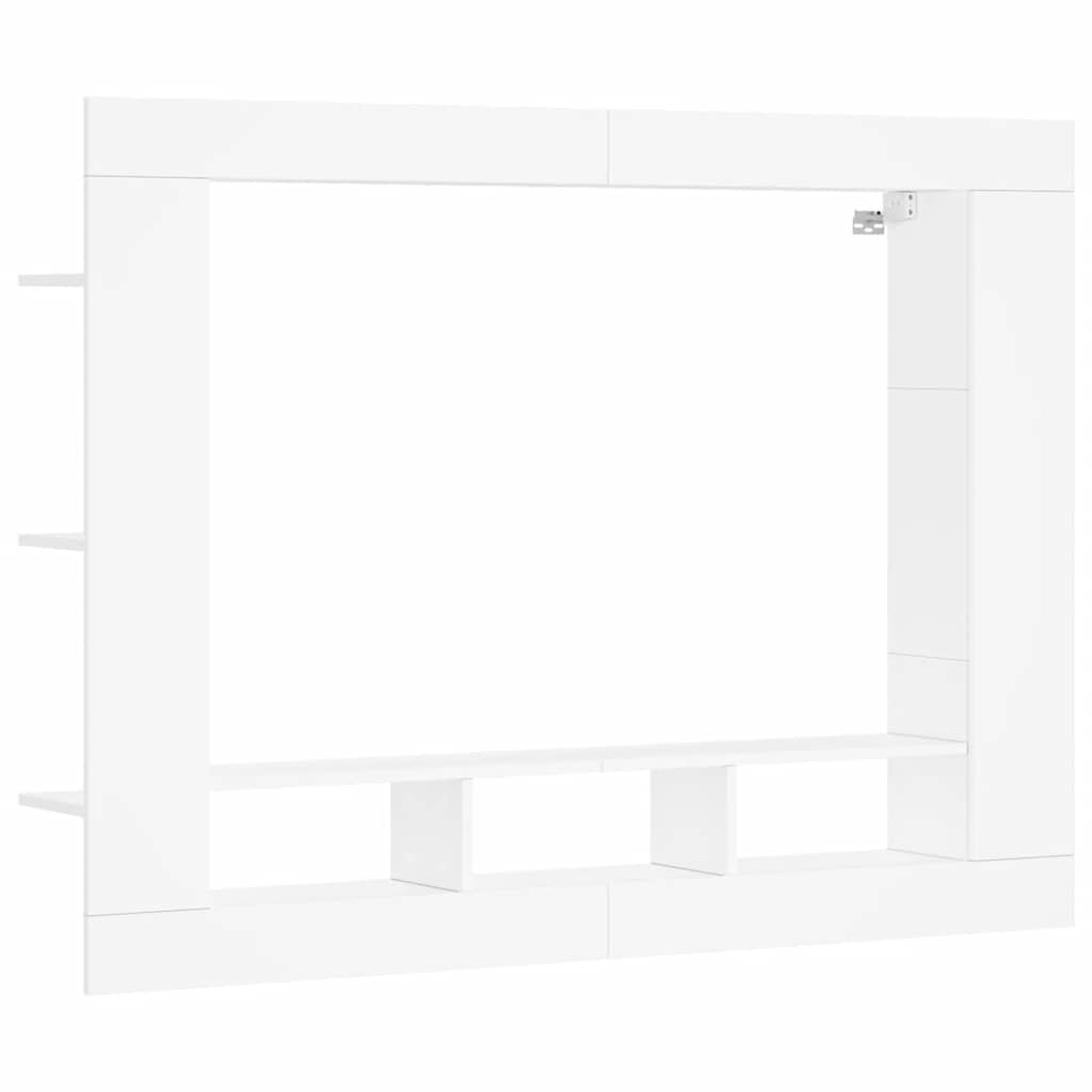 tv-møbel 152x22x113 cm konstrueret træ hvid