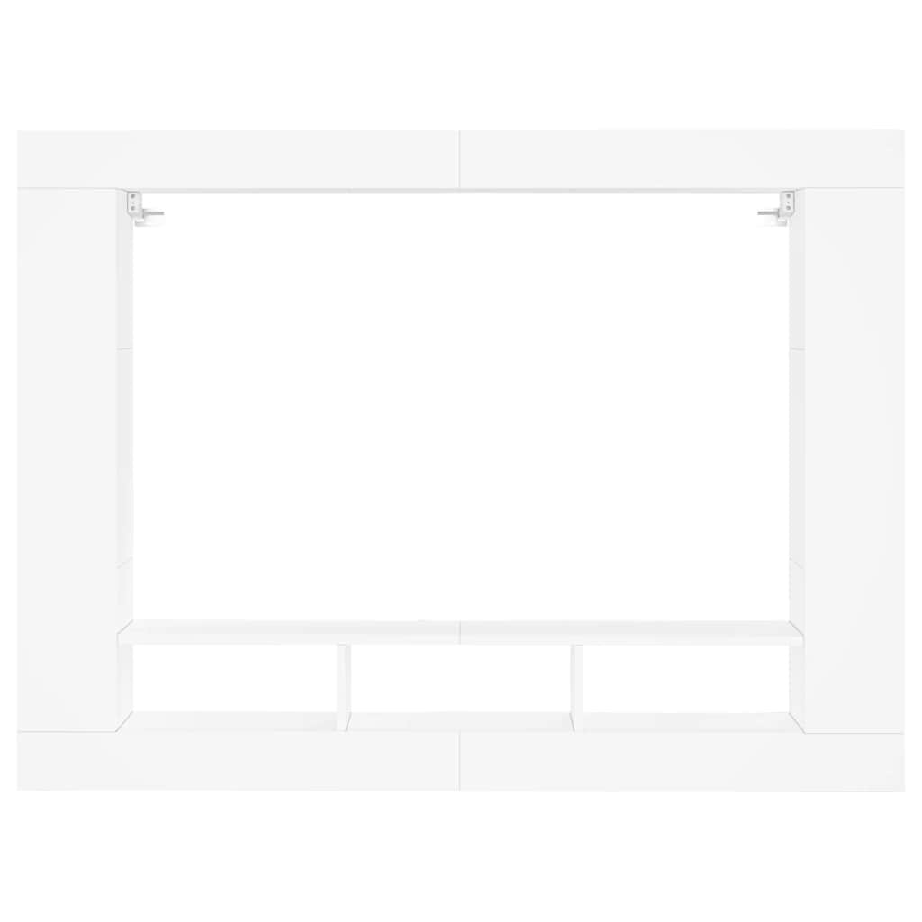tv-møbel 152x22x113 cm konstrueret træ hvid