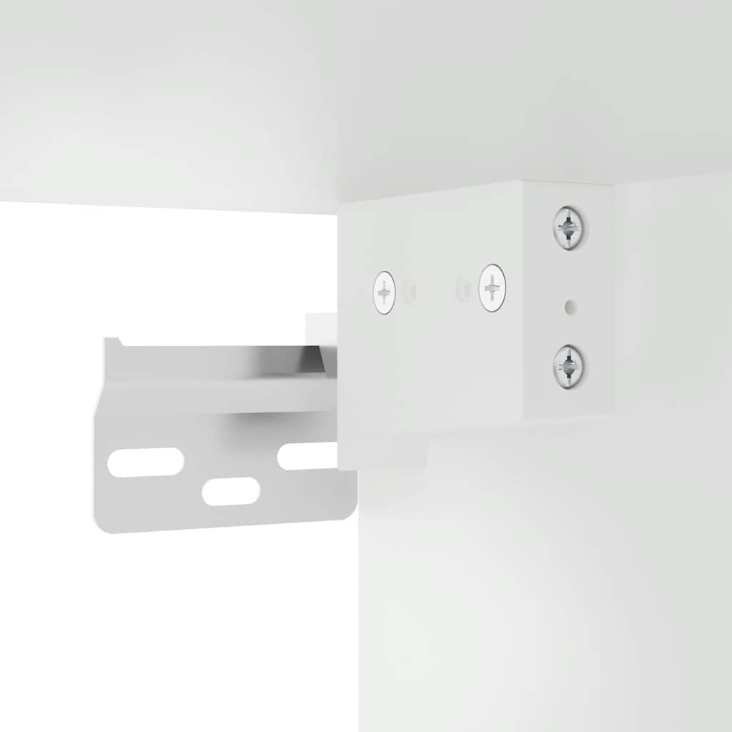 tv-møbel 152x22x113 cm konstrueret træ hvid