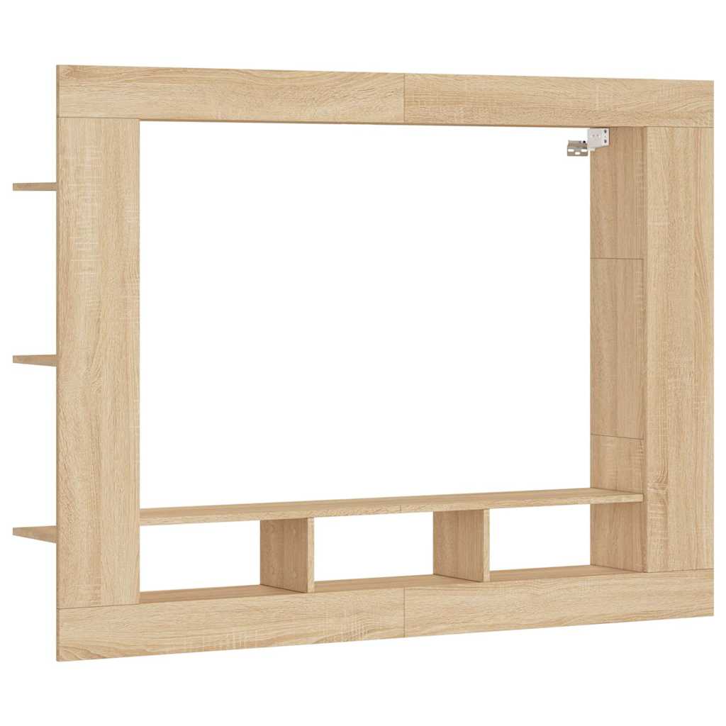 tv-møbel 152x22x113 cm konstrueret træ sonoma-eg