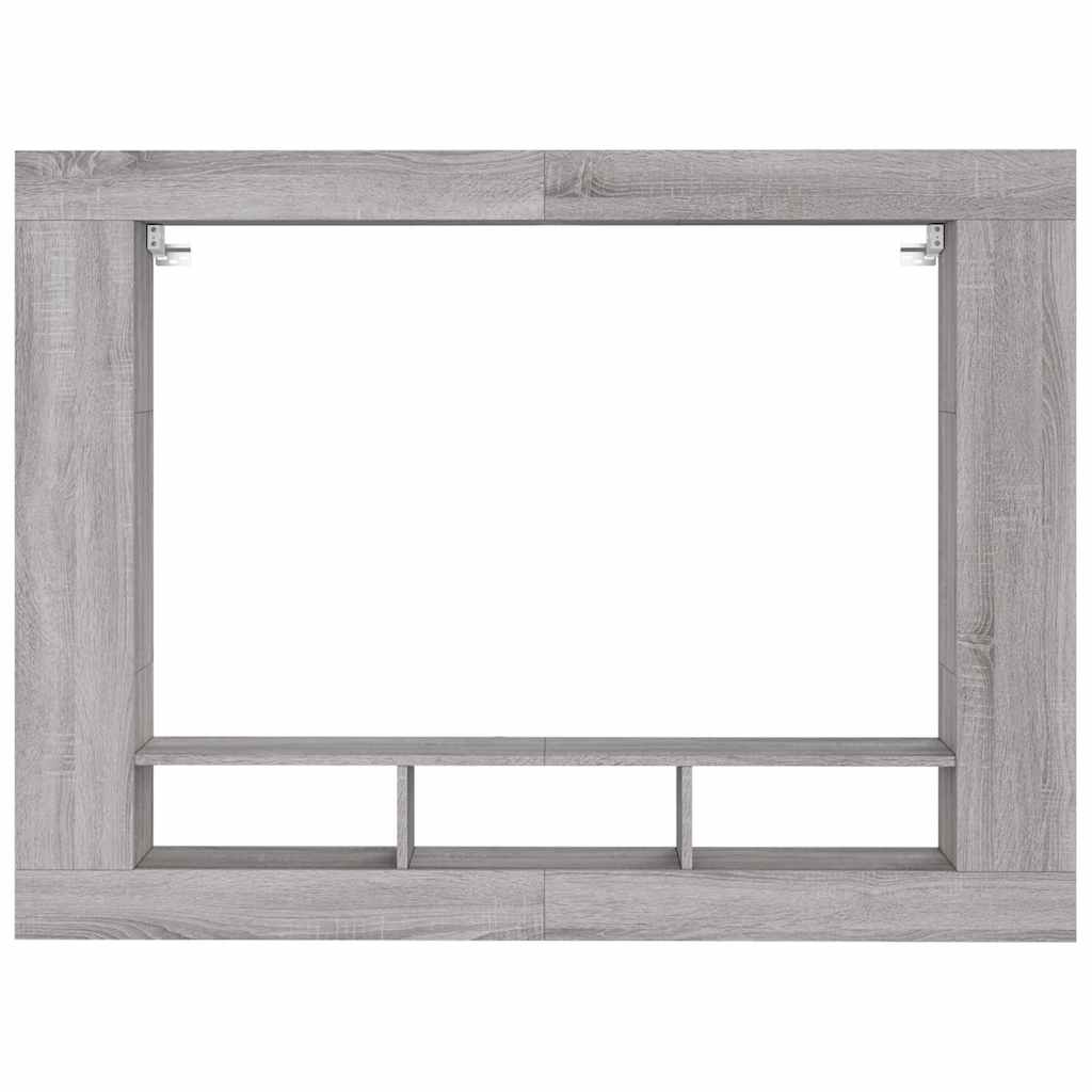 tv-møbel 152x22x113 cm konstrueret træ grå sonoma-eg