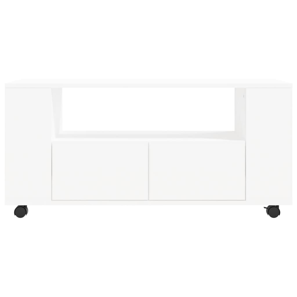 tv-bord 102x34,5x43 cm konstrueret træ hvid