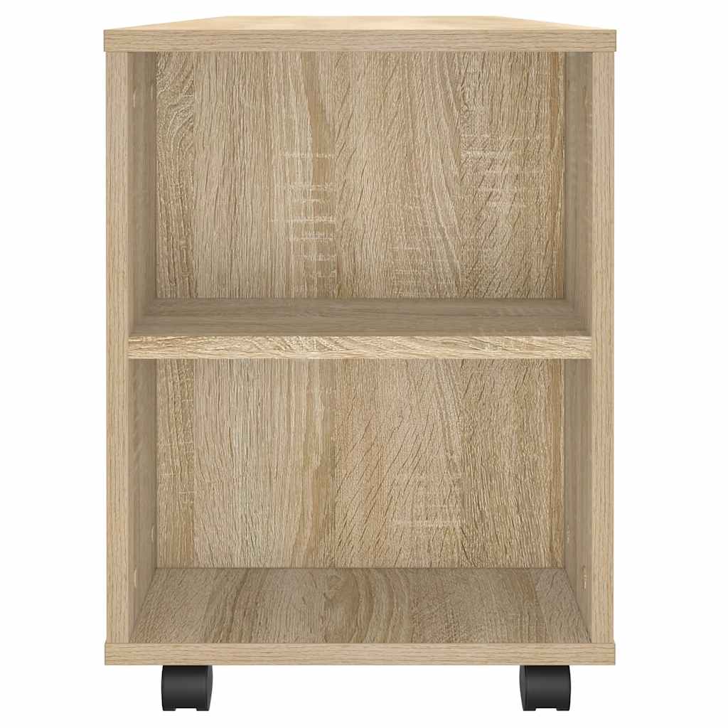 tv-bord 102x34,5x43 cm konstrueret træ sonoma-eg