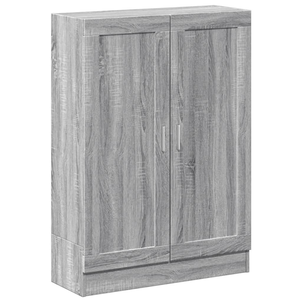 bogskab 82,5x30,5x115 cm konstrueret træ grå sonoma-eg