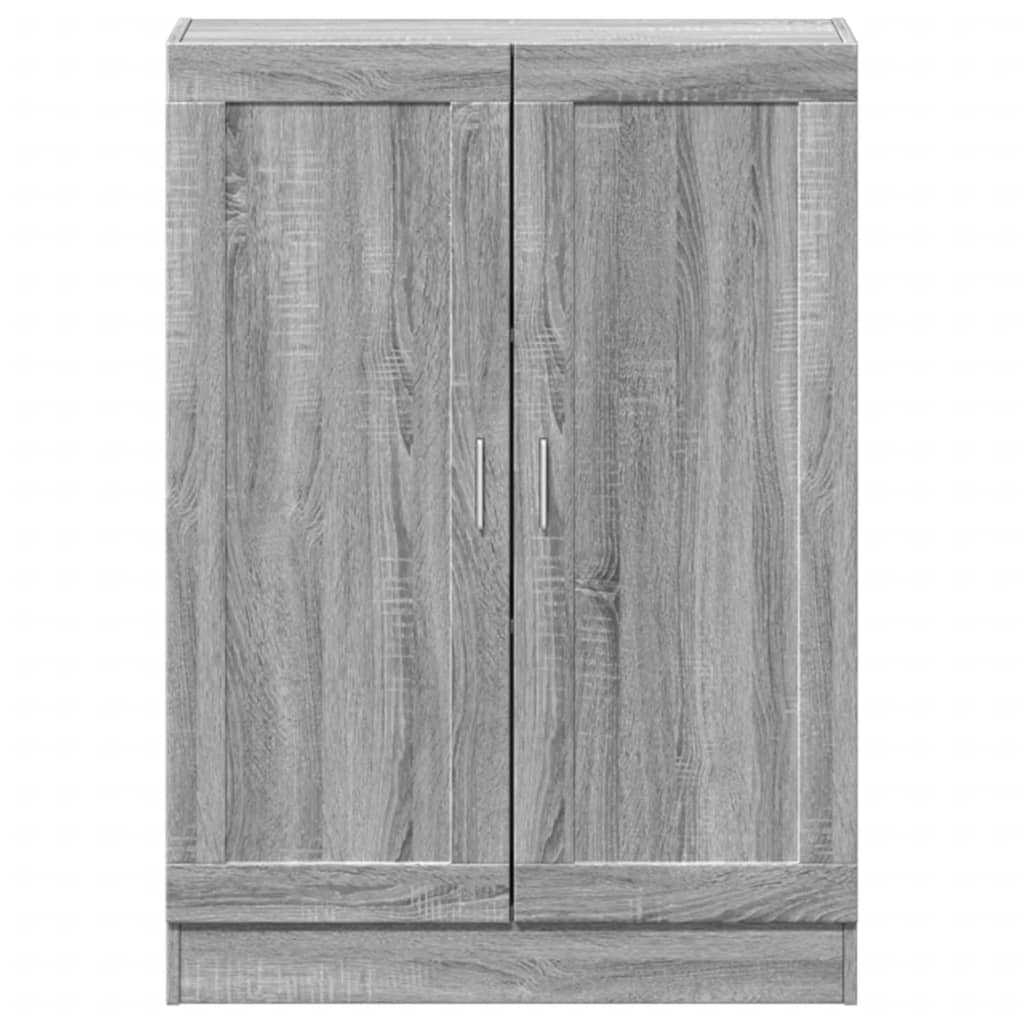 bogskab 82,5x30,5x115 cm konstrueret træ grå sonoma-eg