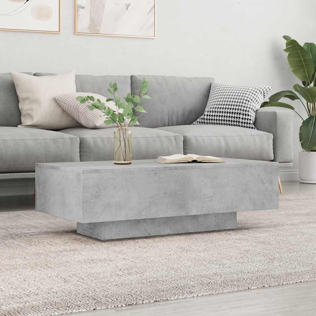 sofabord 100x49,5x31 cm konstrueret træ betongrå
