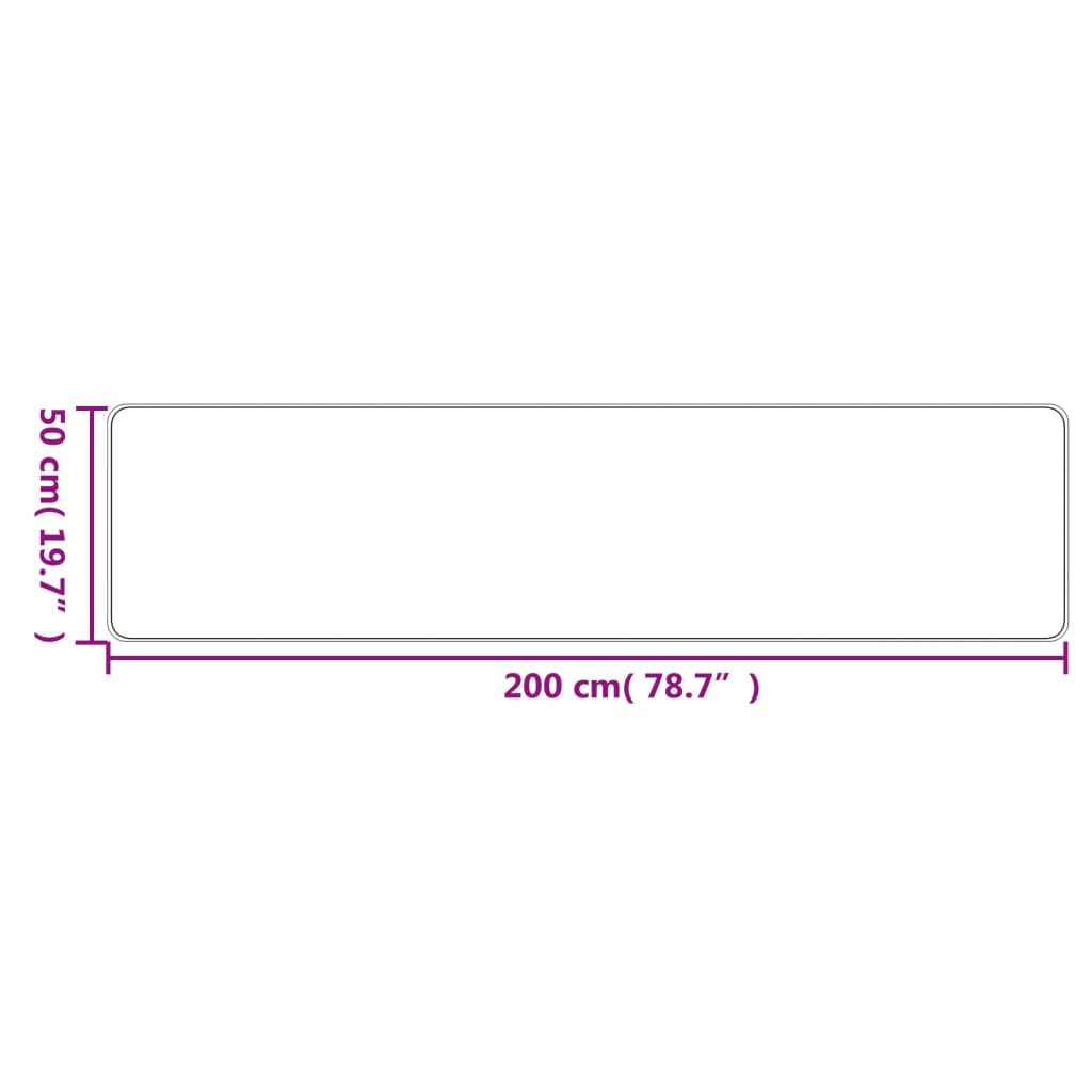 tæppeløber 50x200 cm sisallook platina