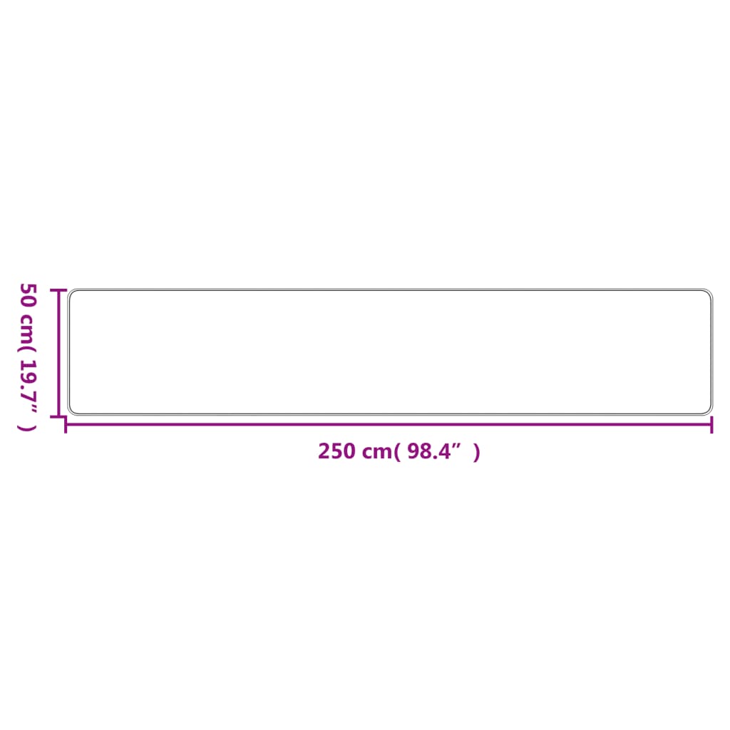 tæppeløber 50x250 cm sisallook platina