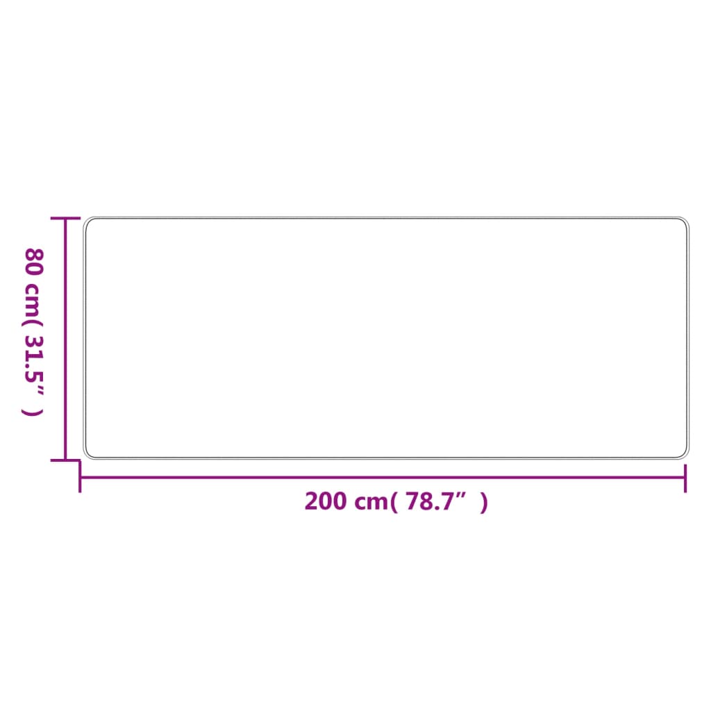 tæppeløber 80x200 cm sisallook platina