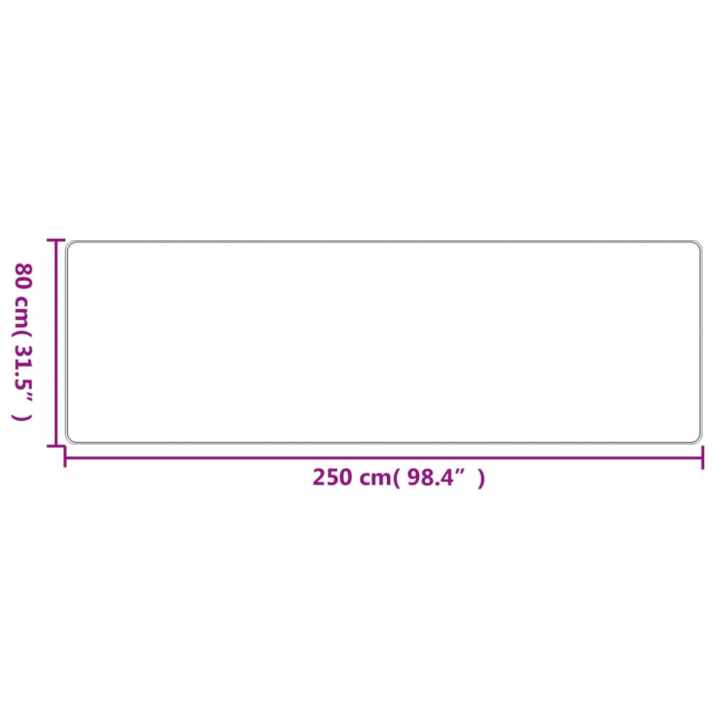 tæppeløber 80x250 cm sisallook platina