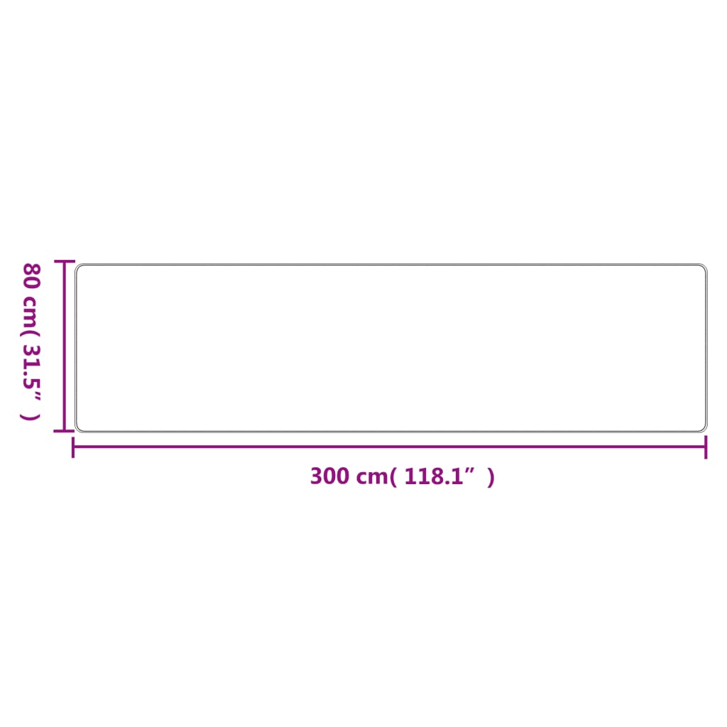 tæppeløber 80x300 cm sisallook platina