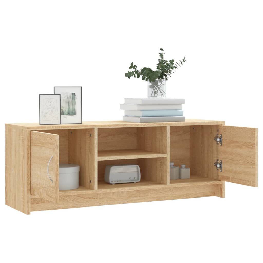 tv-bord 102x30x37,5 cm konstrueret træ sonoma-eg