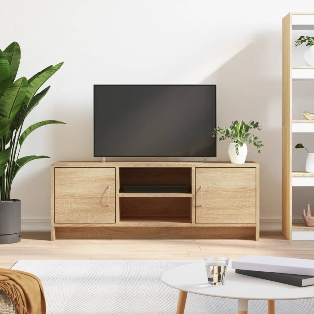 tv-bord 102x30x37,5 cm konstrueret træ sonoma-eg