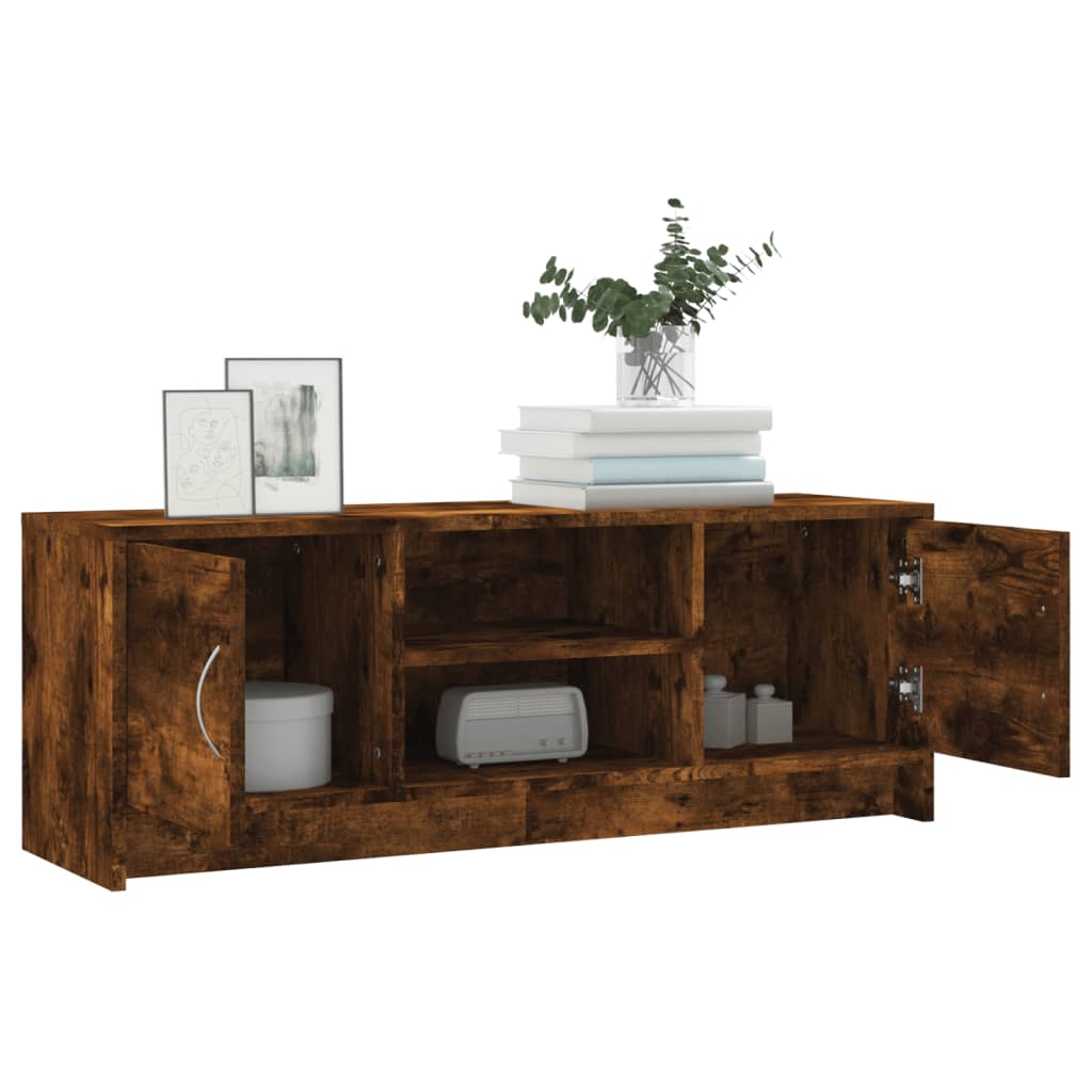 tv-bord 102x30x37,5 cm konstrueret træ røget egetræsfarve
