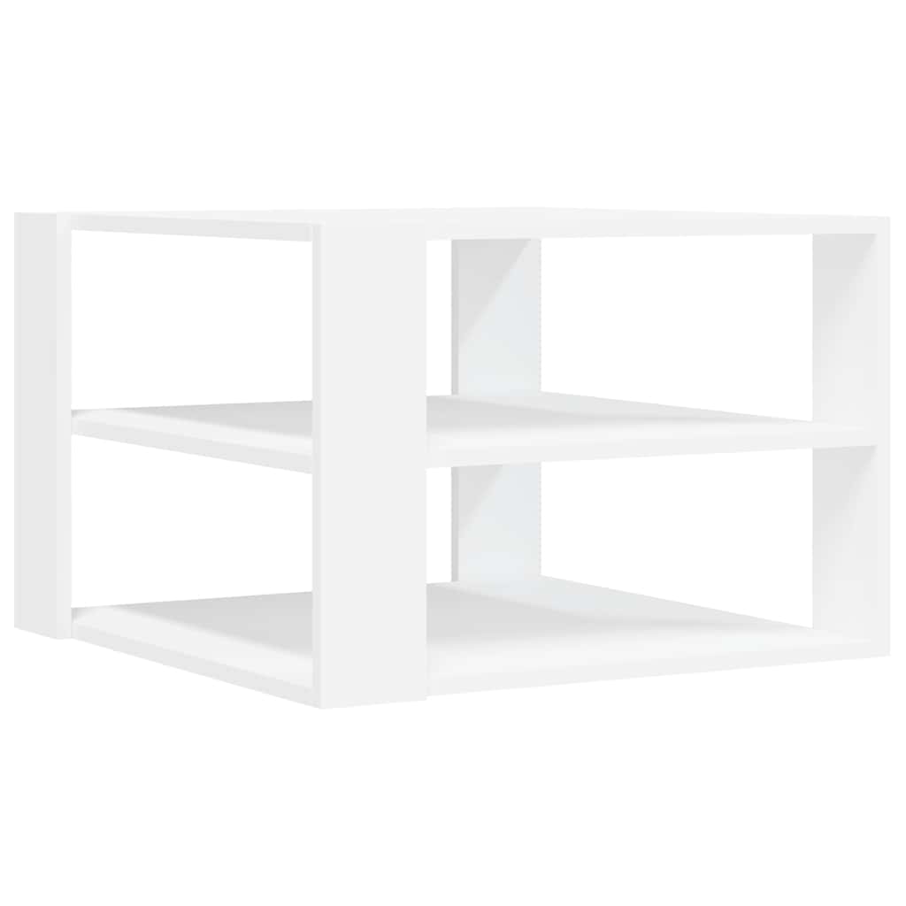 sofabord 58x58x40 cm konstrueret træ hvid