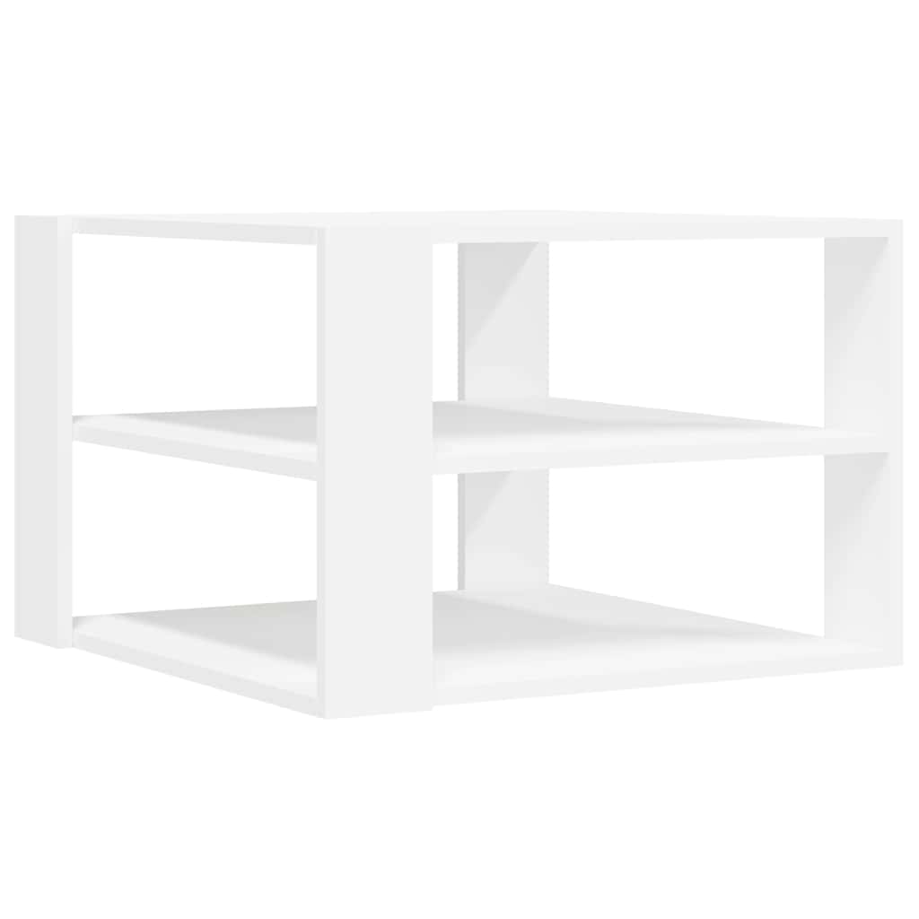 sofabord 58x58x40 cm konstrueret træ hvid