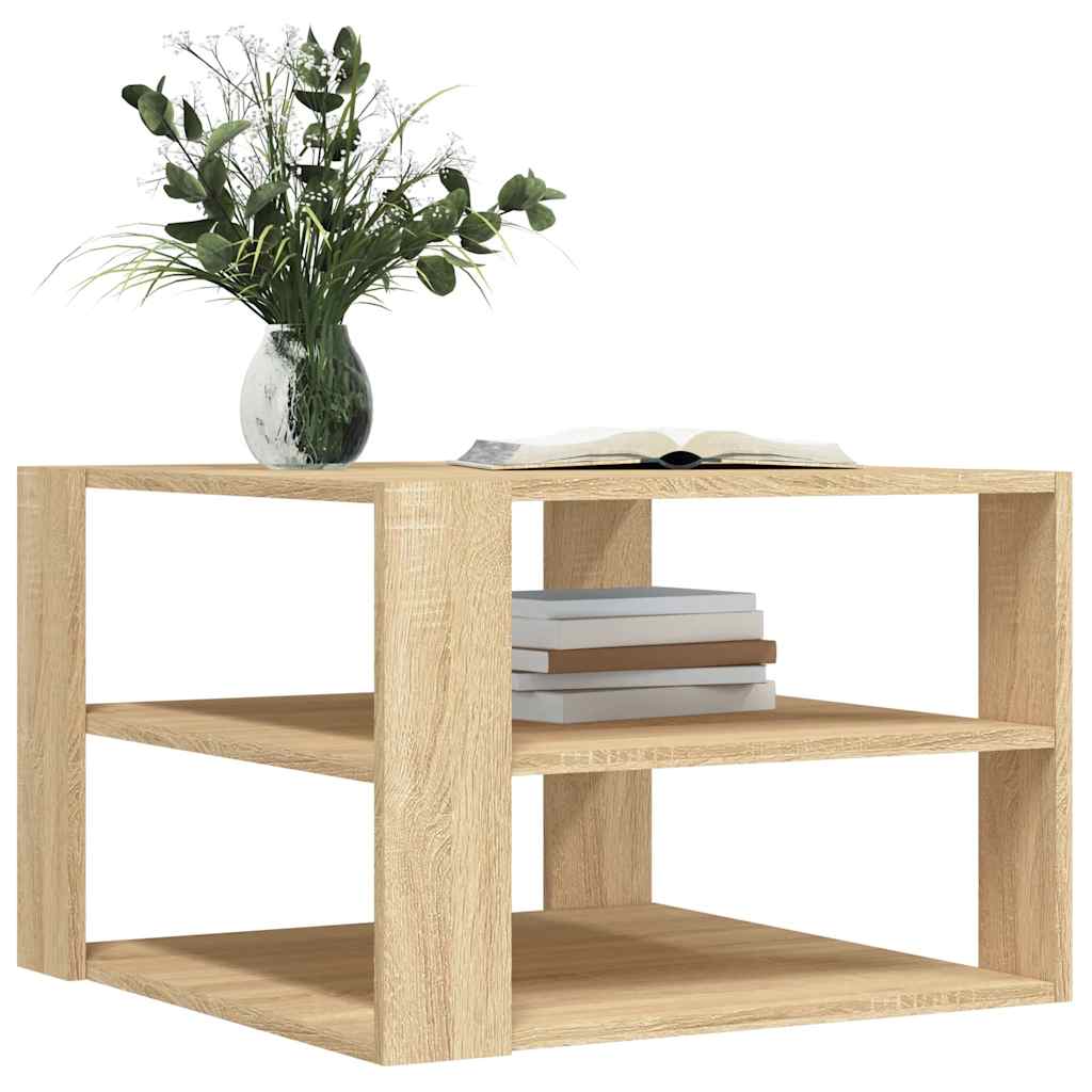 sofabord 58x58x40 cm konstrueret træ sonoma-eg