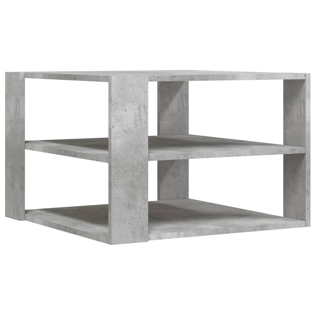 sofabord 58x58x40 cm konstrueret træ betongrå