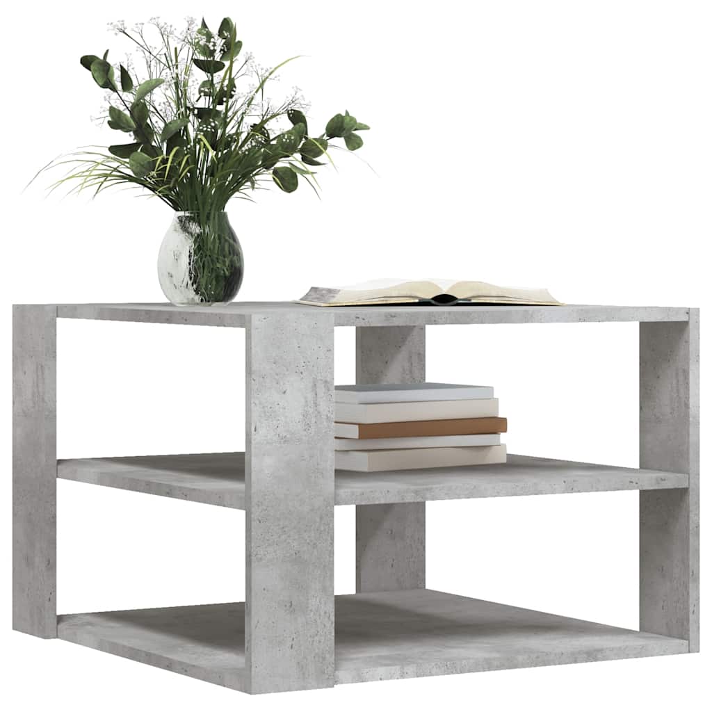 sofabord 58x58x40 cm konstrueret træ betongrå