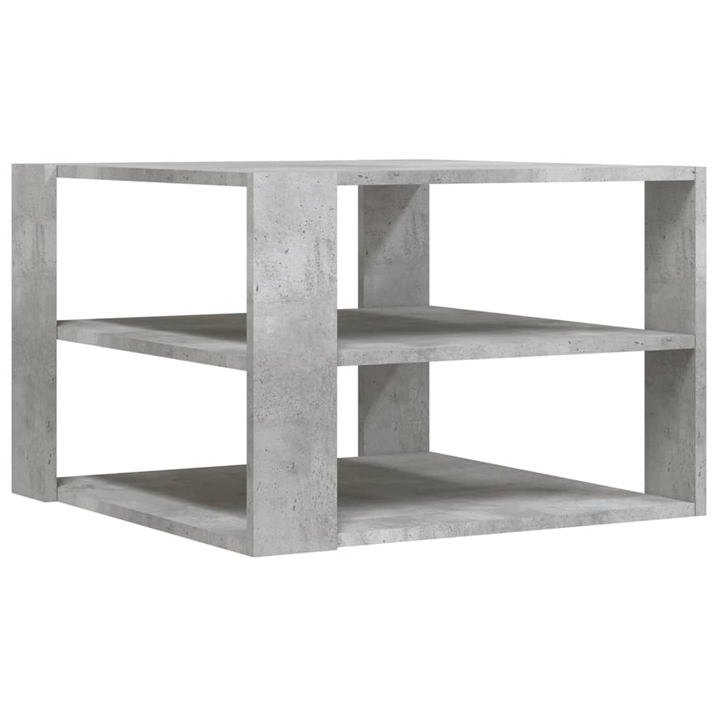 sofabord 58x58x40 cm konstrueret træ betongrå