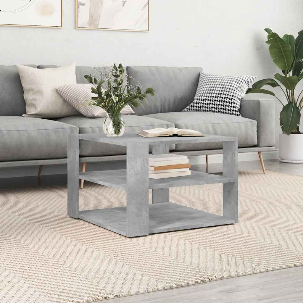sofabord 58x58x40 cm konstrueret træ betongrå