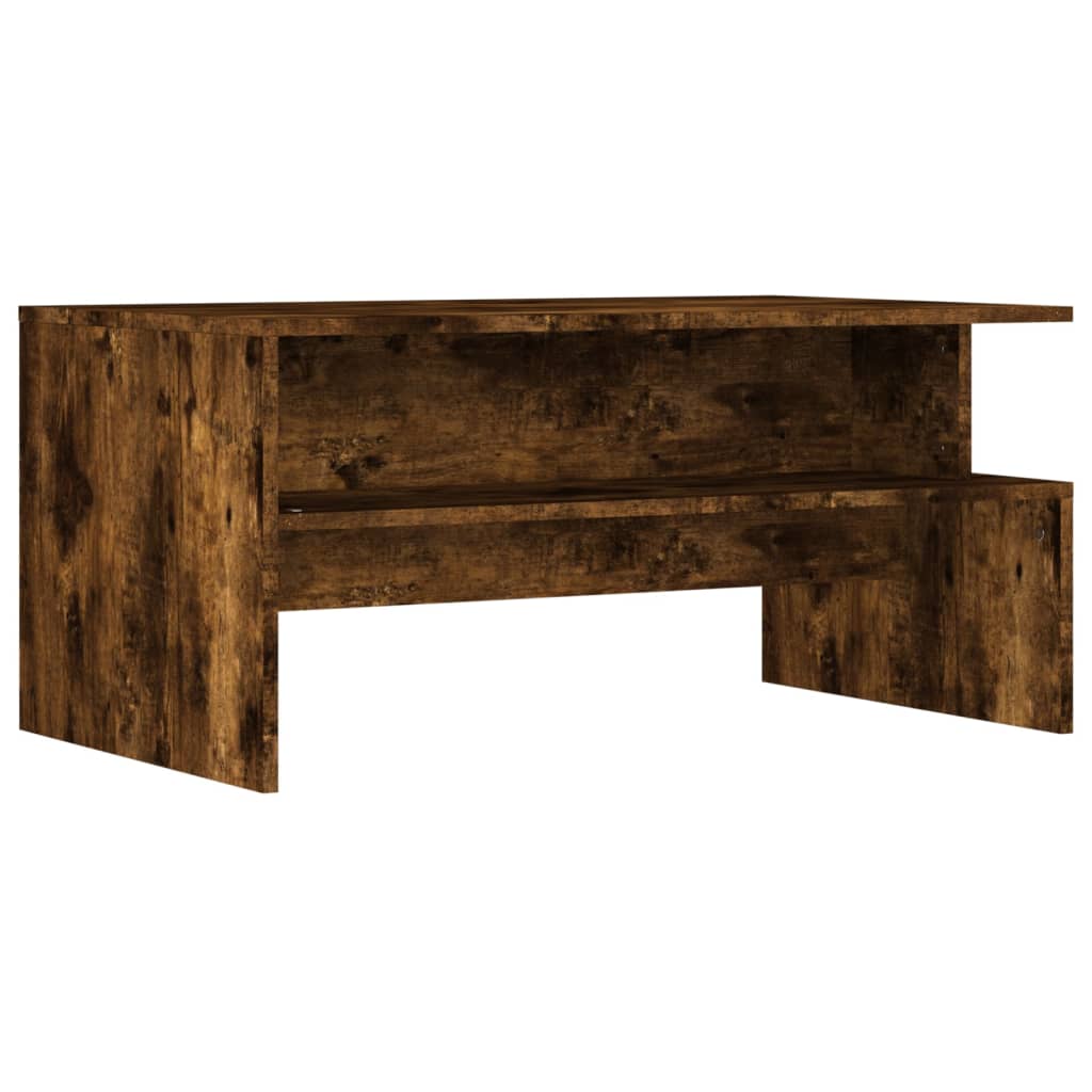 sofabord 90x55x42,5 cm konstrueret træ røget egetræsfarve