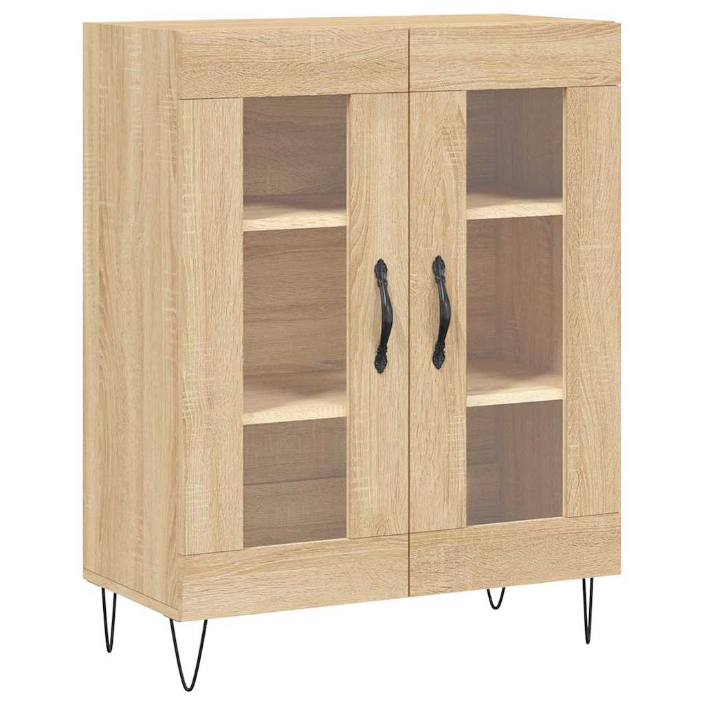højskab 69,5x34x180 cm konstrueret træ sonoma-eg