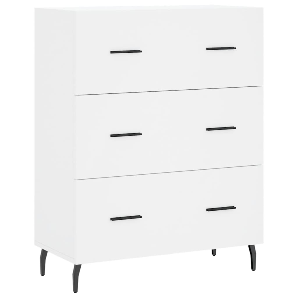 højskab 69,5x34x180 cm konstrueret træ hvid