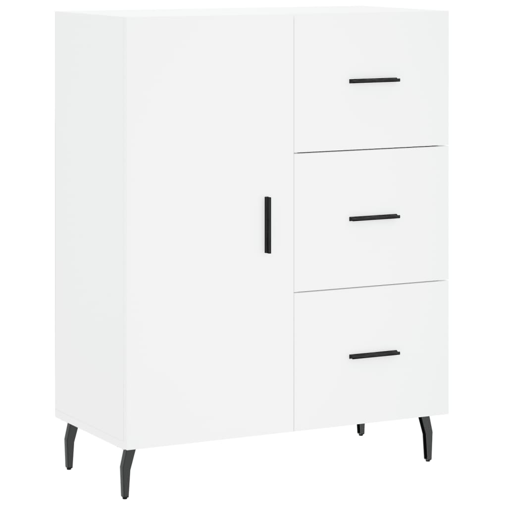 højskab 69,5x34x180 cm konstrueret træ hvid